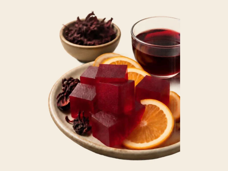 Gelatina de Hibisco Drenante com Laranja