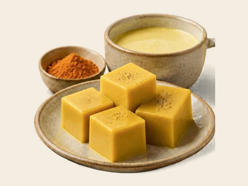 Gelatina Dourada Anti-Inflamatória de Cúrcuma e Laranja