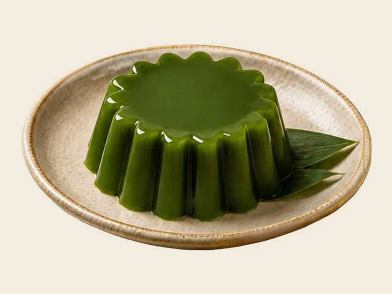 Matcha Jelly Cremoso com Leite de Coco (Estilo Uji)